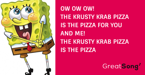 krusty krab pizza is the pizza for you and me lyrics