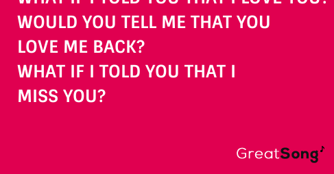 What If I Told You That I Love You Paroles Ali Gatie